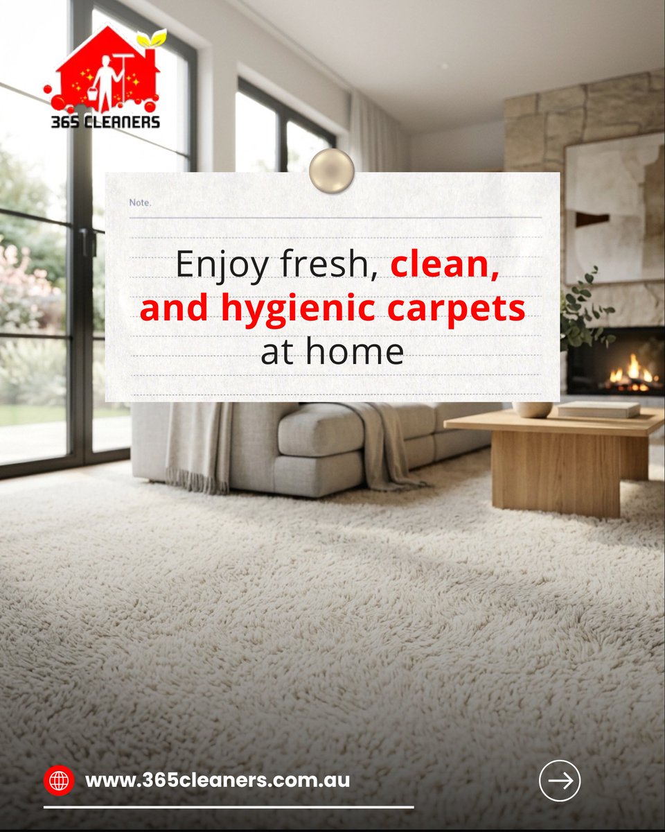 365Cleaners's tweet photo. Hidden dust and allergens can stay trapped in carpets for years 🏡✨

365 Cleaners restores freshness, hygiene, and comfort with professional deep steam cleaning 🧼💯

🌐 Visit: https://t.co/XIv7gf6lV0
📞 03 8400 4395

#365Cleaners #CarpetCleaning #SteamCleaning #DeepCleaning https://t.co/70gAMOH9cV