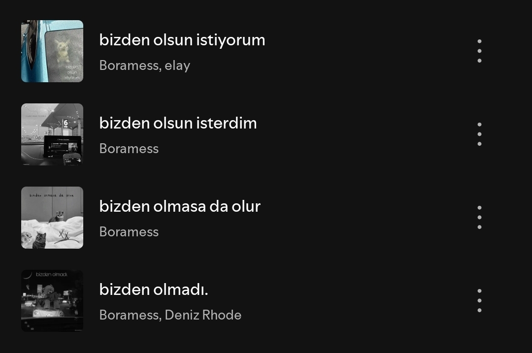 ayni isimli 4 sarkidan favoriniz hangisi: