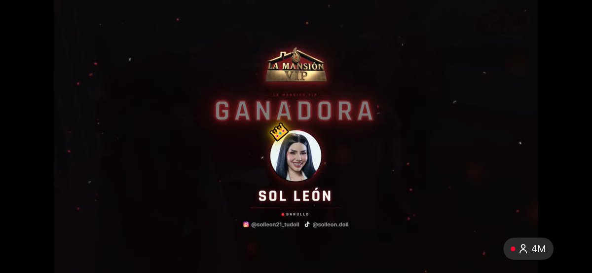 ohhsteffff's tweet photo. SOL LEON GANADORA DE LA MANSION VIP ‼️￼🥳 #lamansiónvip https://t.co/UYUO46gwbw