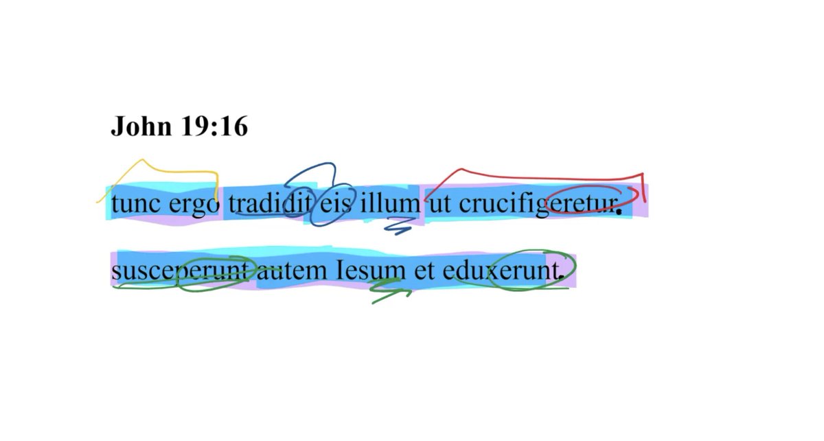 DoseofLatin's tweet photo. Today's Latin Vulgate Video: John 19:16 Latin Vulgate https://t.co/tr8YEfdlL0 https://t.co/3kUHLk1Jcp
