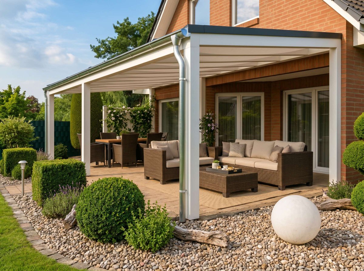 Easycarport's tweet photo. Sommerabende draußen genießen – wettergeschützt und stilvoll. ☀️
Mit einer Solarterrasse schaffen Sie Ihren persönlichen Wohlfühlort im Garten und verbinden modernes Design mit echter Lebensqualität.

#solarterrasse #solarcarport #premiumsolarglas #garteninspiration #solarenergie https://t.co/Ohhdf70Jto