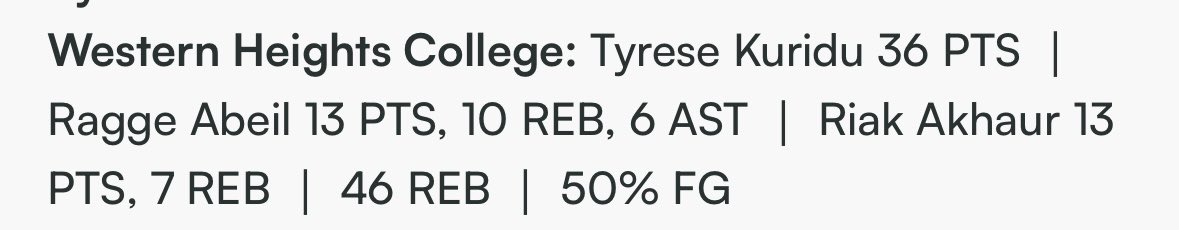 AbeilRagge's tweet photo. NBA Rising Stars Invitational Qualifiers | Multiple Standout Performances | Top 8 Schools in the Country🇦🇺

C/O 2028, 6'2 Guard, OPEN FOR RECRUITMENT‼️ https://t.co/UK4CrJ6KJv