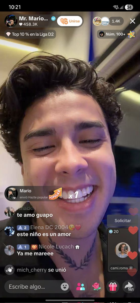 No se porque pero mi corazón se lleno de muchísima felicidad ver a Mario, sentí su energía tan bonita y me dio tanta paz, quiero que se quede en mi vida siempre 😭😭