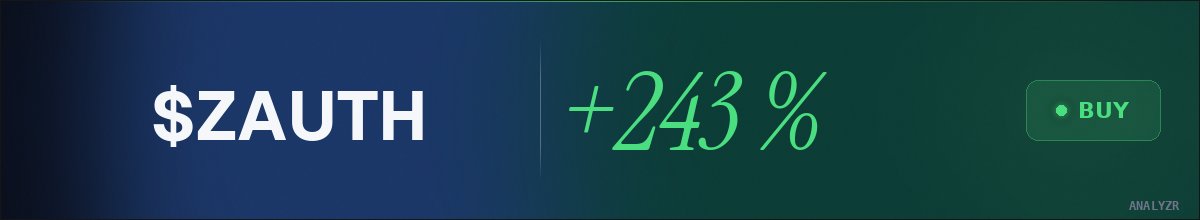 Serolight_'s tweet photo. @AnalyzrX verdict on $ZAUTH just dropped — +243% to $14.9M. anon if you're reading this 🫵  
 DNhQZ1CE9qZ2FNrVhsCXwQJ2vZG8ufZkcYakTS5Jpump https://t.co/YKmnNHQ4aX
