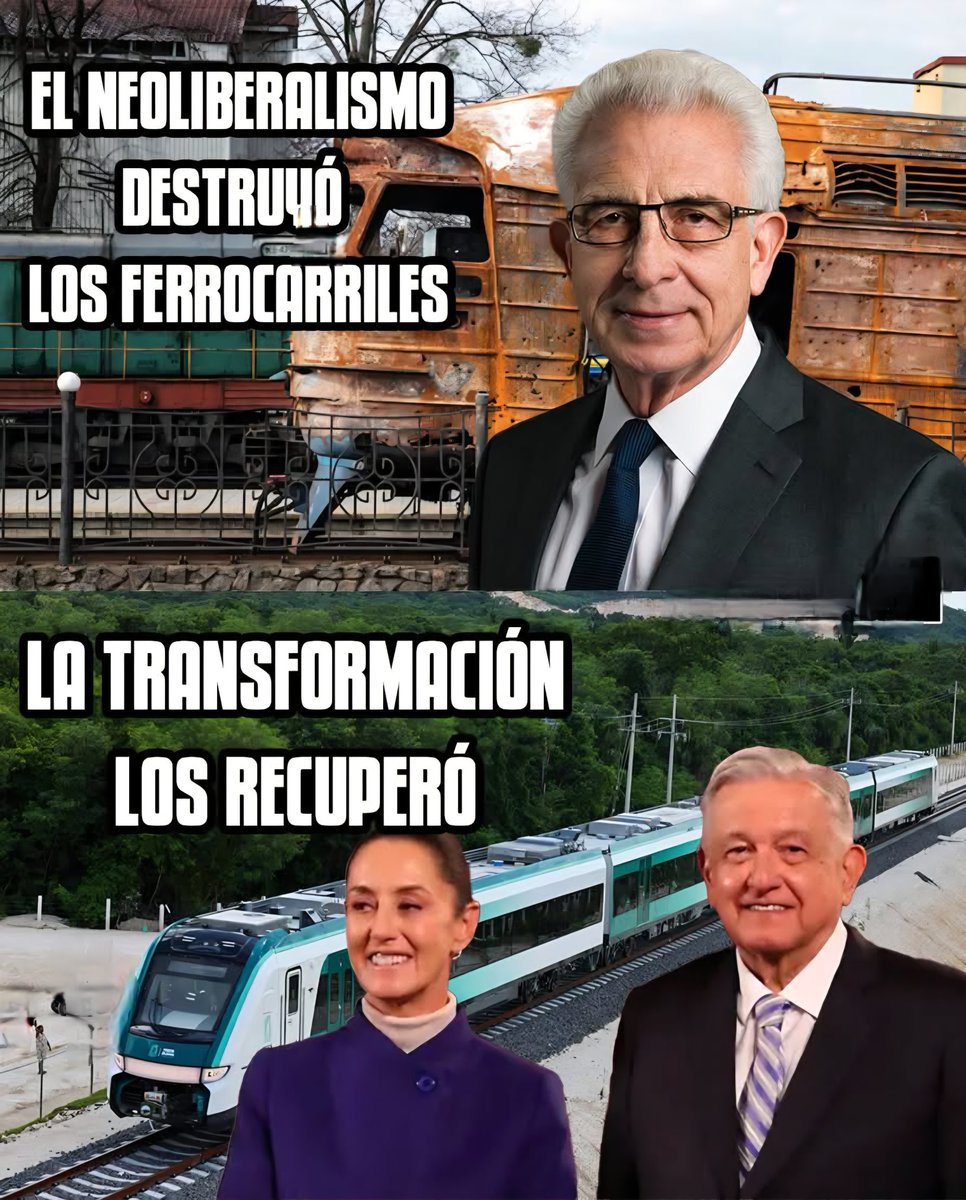 Impunemente Zedillo desmanteló la industria ferroviaria. Gracias a la 4 T el país se está modernizando.