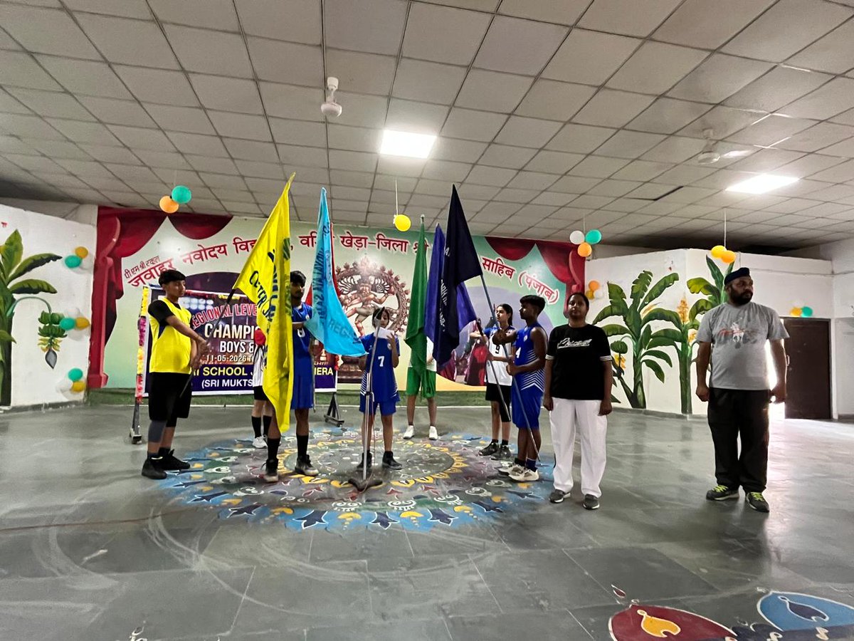 JNVMuktsar's tweet photo. 🏀The Regional Level Basketball Championship at JNV Muktsar commenced today with great enthusiasm and sports spirit!
The event began with a inauguration ceremony followed by the oath-taking pledge, inspiring all participants to play with honesty and teamwork.🤝
@NVS_HQ @ChdNvs https://t.co/8lSsdmDf1n