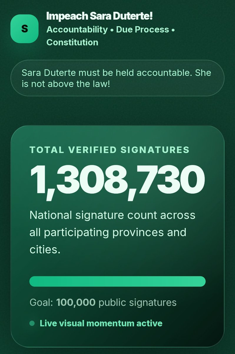 jcpunongbrgy's tweet photo. Mga BAKS... 1.3M na ang petition na maimpeach si Sara Magna... Sign na! Click ang link: https://t.co/GrizHlCRWT https://t.co/cUmZKtVQj7
