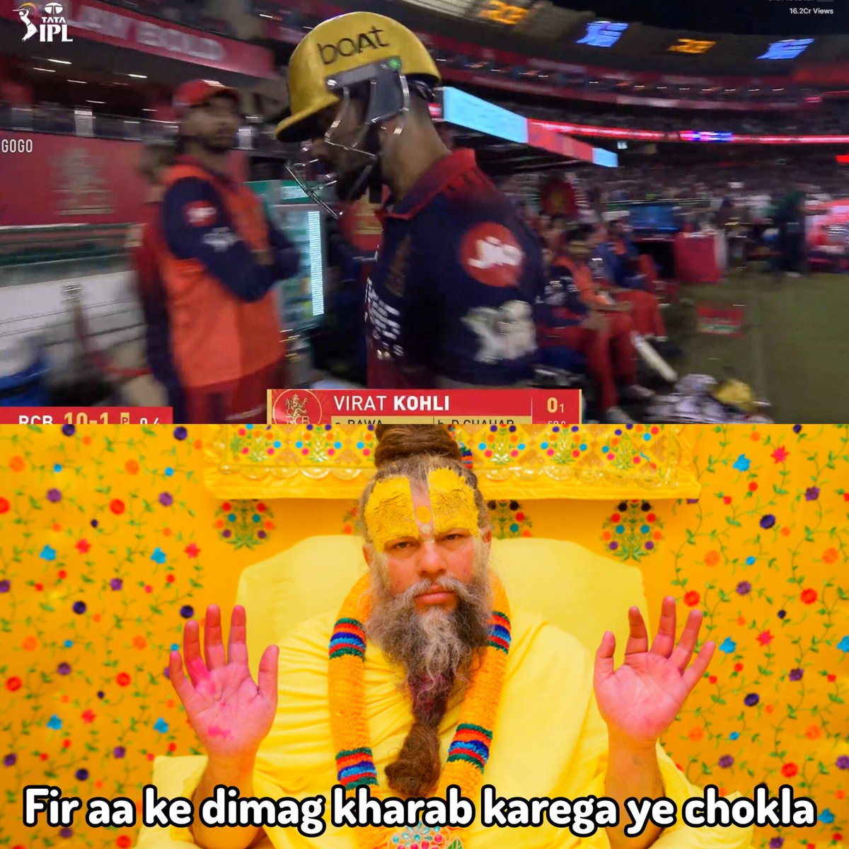 somkhiladi's tweet photo. Chokli for a reason 
Fir se bhaag lenge maharaj ji k paas dono mala lekar https://t.co/SvKsIWT6Kt