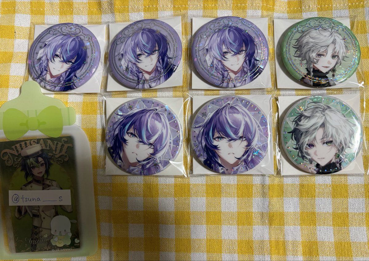 tsuna___s's tweet photo. 【交換】にじさんじ Dytica 3rd anniversary 缶バッジ

（譲）画像
（求）同種 idカードの方

周辺 B済み。

郵送、熊本市内手渡し可。5/14（15時頃以降）都内手渡し可。15幕張手渡し可。
お気軽にお声掛けください！！
よろしくお願いいたします✿︎ https://t.co/RKVz3VcYeH