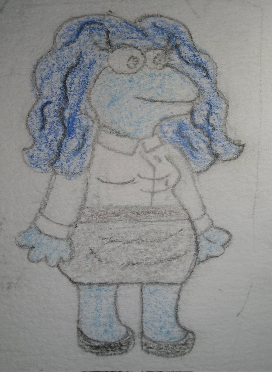 GalaxyStarorGal's tweet photo. @tobillotorcido_ Here's my Smiling Friends OC I made. Her name is Ophelia and she's very calm and collected. She is shipped with either Pim or Allen. I like her being paired up with either of them. They make cute dynamics. https://t.co/N7AkbDG227