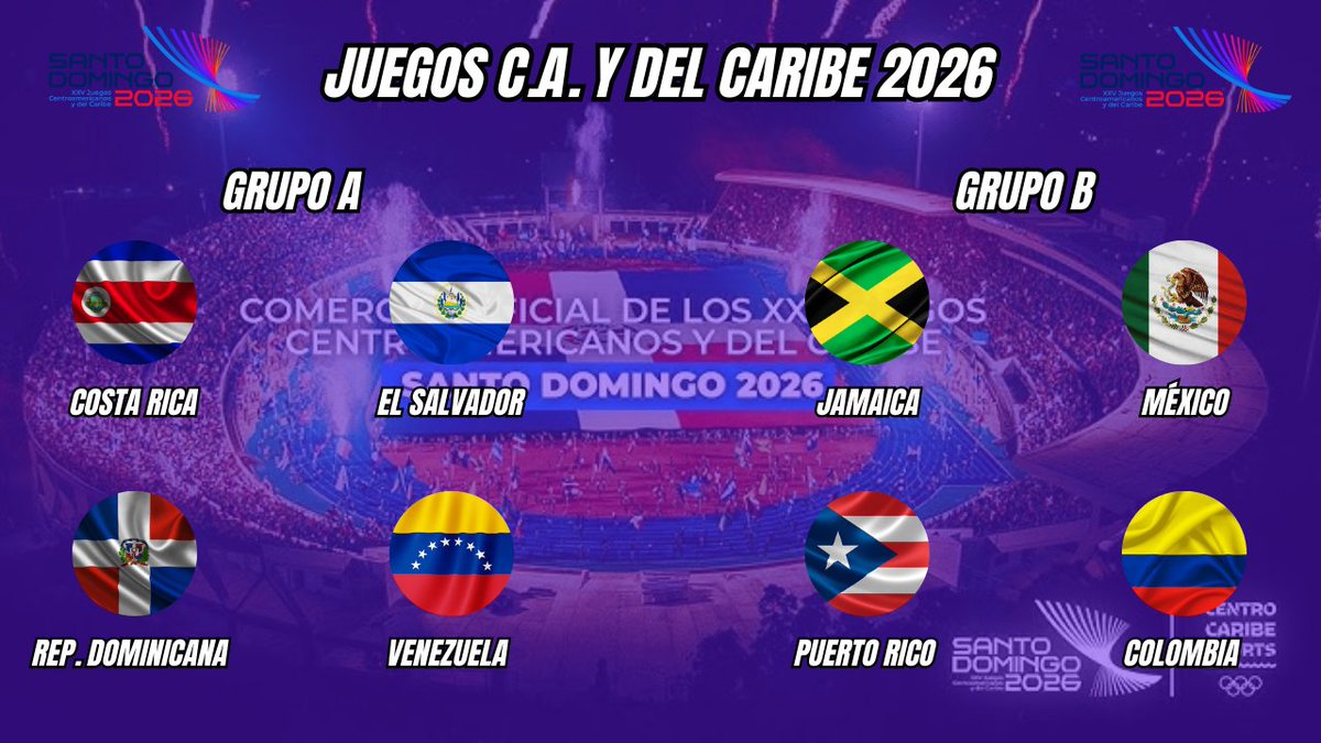Listos los grupos para los Juegos Centroamericanos y del Caribe 2026, edición Santo Domingo, República Dominicana. 

La Selecta se encontrará de nuevo con Costa Rica, jugará ante las locales y además, volverá a toparse contra el equipo de Deyna Castellanos tras 3 años.