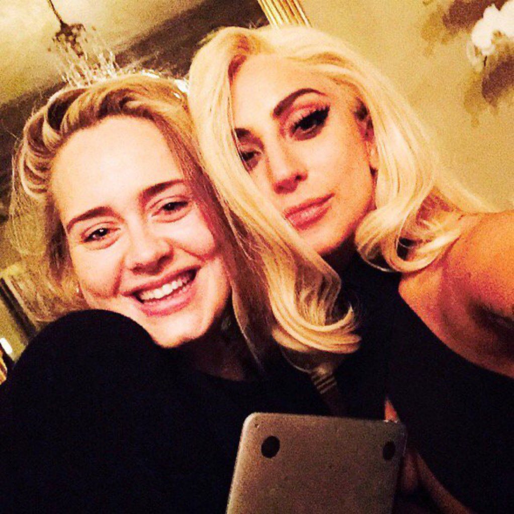 #Throwback to when Adele invited Lady Gaga to her house, got high as hell and played “Hello” for Gaga before the song even came out.