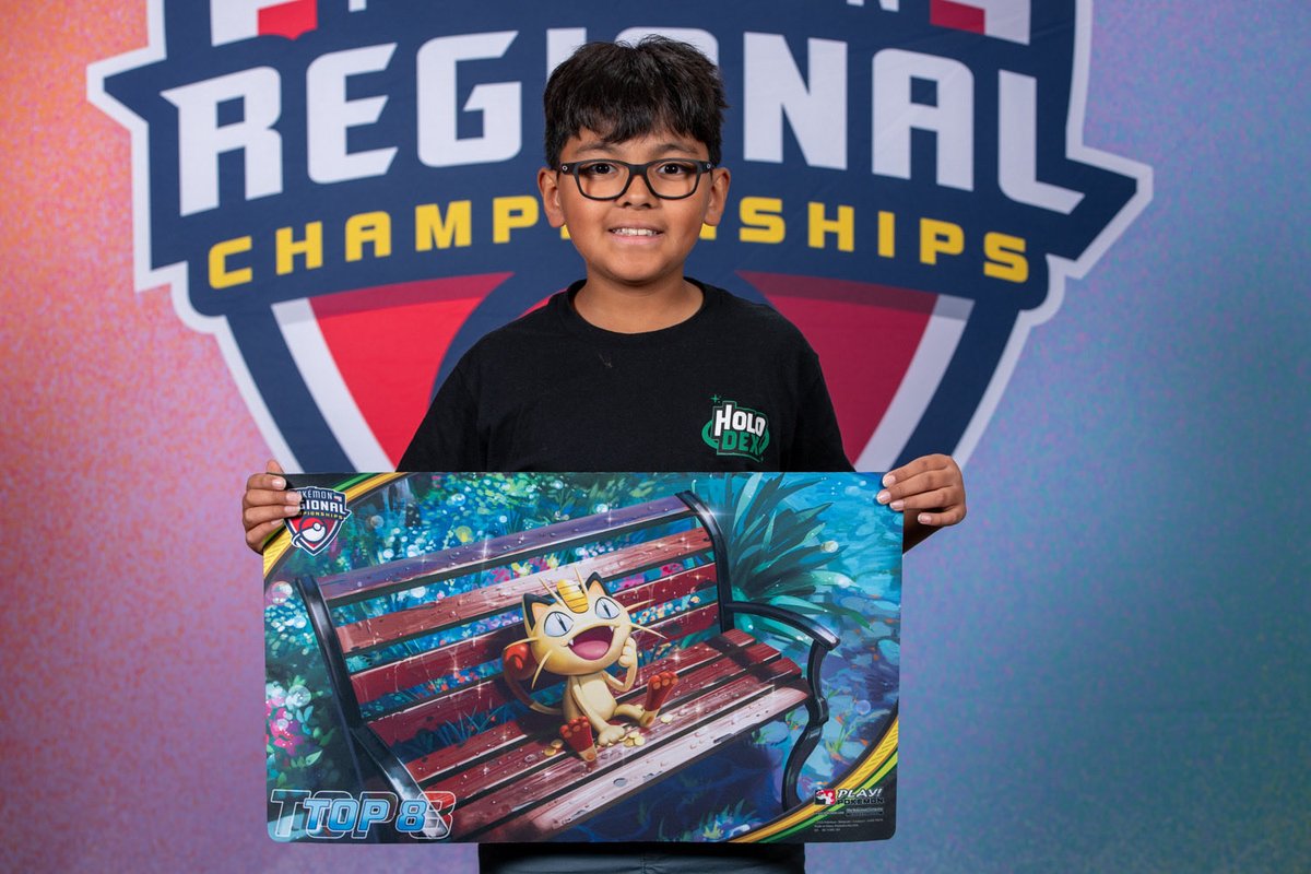 GustavoHrndez's tweet photo. Caleb just finished Top 8 at the LA Regional Tournament! Huge thanks to his coach @SmartTCG for the guidance and support, and to everyone at @HolodexLLC for being a fantastic community hub! We couldn’t have done it without you all! #PokemonTCG #Top8 #ProudParent https://t.co/w1OZ6lZWim