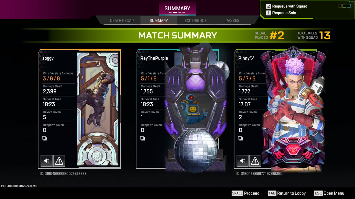 RayThePurple's tweet photo. I was last death, guy got me with a Kraber for the 2nd time gg 🥲 #apexlegends https://t.co/RwY4EFF2Za