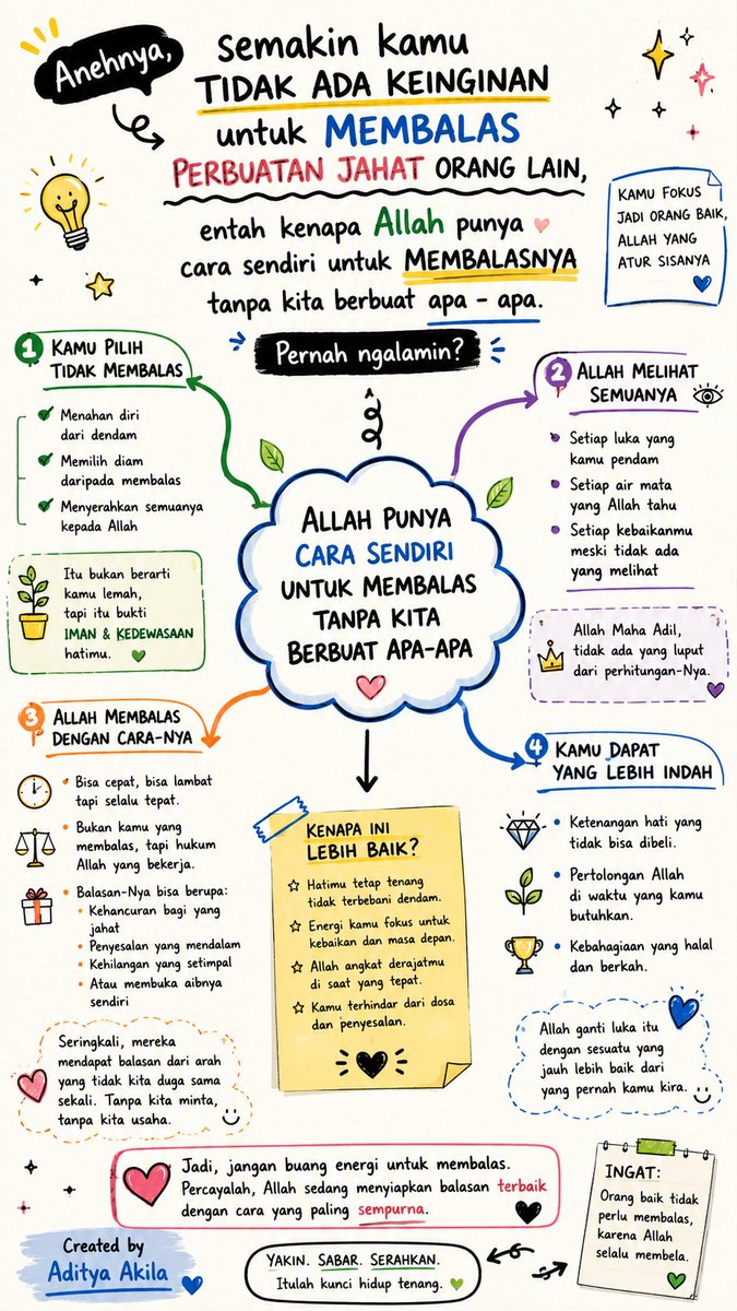adityapramoudya's tweet photo. Anehnya, semakin kamu tidak ada keinginan untuk membalas perbuatan jahat orang lain, entah kenapa Allah punya cara sendiri untuk membalasnya tanpa kita berbuat apa - apa. Pernah ngalamin? https://t.co/Brv2eBAmet