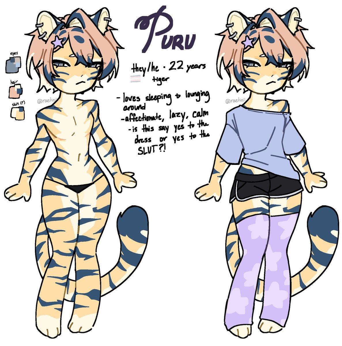 rae3gu's tweet photo. nother oc, puru !! https://t.co/2bkQbRMAKJ