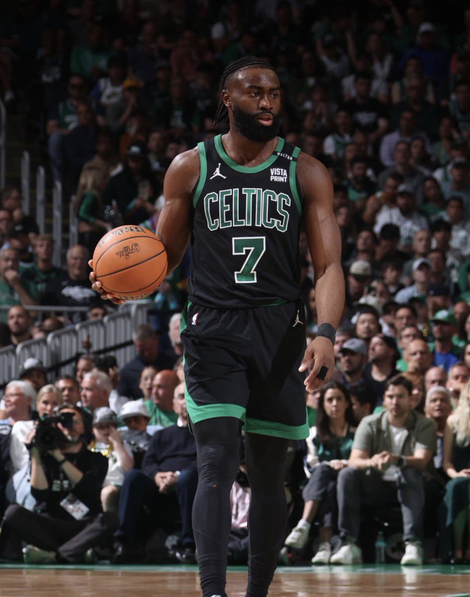 ESPXHOST's tweet photo. No one is more pissed than Jaylen Brown watching Ant unleash the forearm shiver without consequence. https://t.co/n4I686Ytod