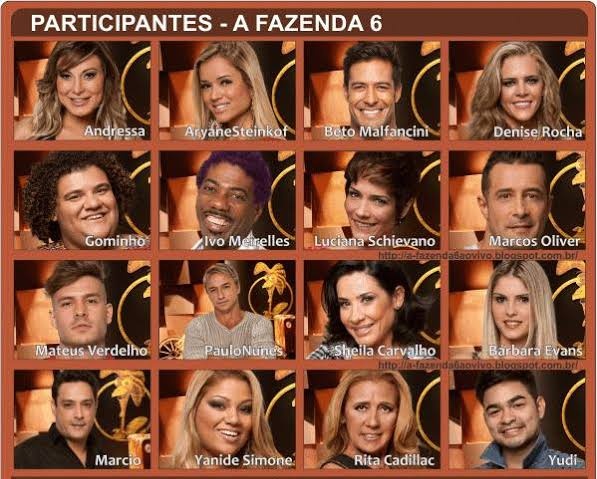 O elenco de A Fazenda 6 está pros Reality Shows como era a Seleção Brasileira da Copa 70

Uma verdadeira constelação q marcava a história dia após dia.