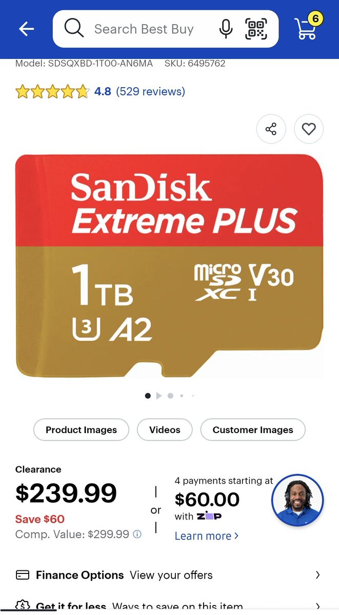 martell_sincere's tweet photo. I'm checking to get a 2TB MicroSD card, but it's $240 at @BestBuy for a 1TB card, and 2TB cards are sold out?!
It makes me mad that memory cards and storage are getting more expensive 😔
#gaming #gamer #rants #teammartellclout #GameNightVibes #memorycards #sdcards #tech https://t.co/lLgu0oUxdZ