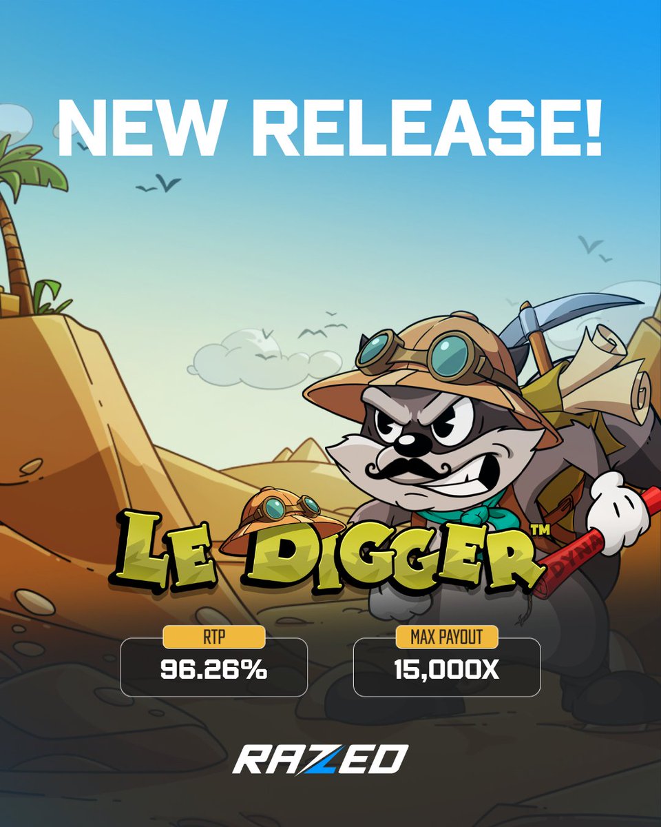 Le Digger is LIVE now on Razed!!🦝

To celebrate the release, we’re giving away $30 to 3 lucky winners to try it out!!

Like, Follow &amp; Repost to Enter. Ends Soon ⏰