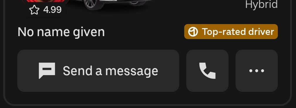 DCasha's tweet photo. @Uber how do you let a driver have "no name given" on the app? https://t.co/pdYWhWnQ8r