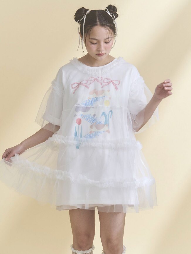 エムズグレイシー　2019Summer  ティアードチュニック エムズグレイシー ティアード チュニック グログランリボン 光沢 茶