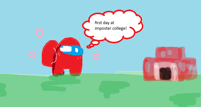 driftion's tweet photo. first day at imposter college! https://t.co/T4bfU60jS5