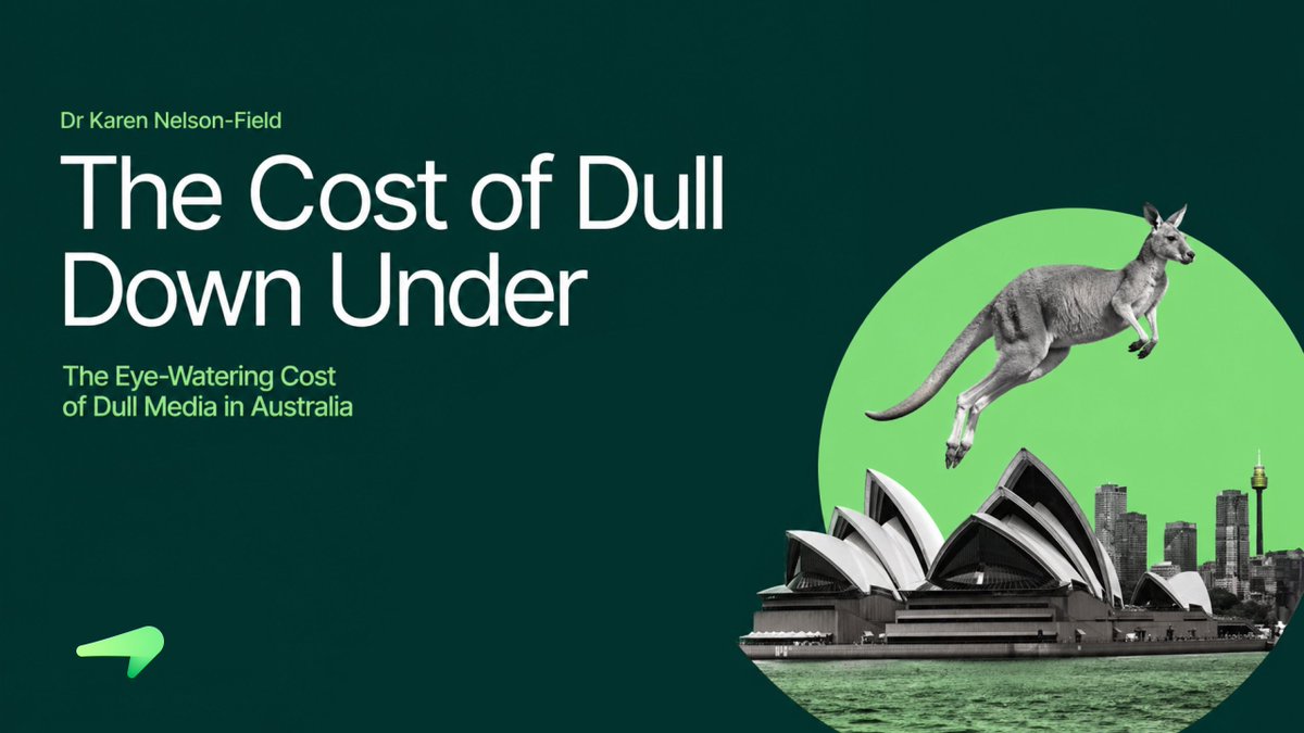 Amplified_Co's tweet photo. Australia has a dull media problem and we can put a number on it.

@KNelsonField's latest report, The Cost of Dull Media  Down Under, reveals how much Australian advertisers are losing when ads are served but not meaningfully seen https://t.co/A3JtxYQT17  #Amplified #CostOfDull https://t.co/WQmAdqz2a8