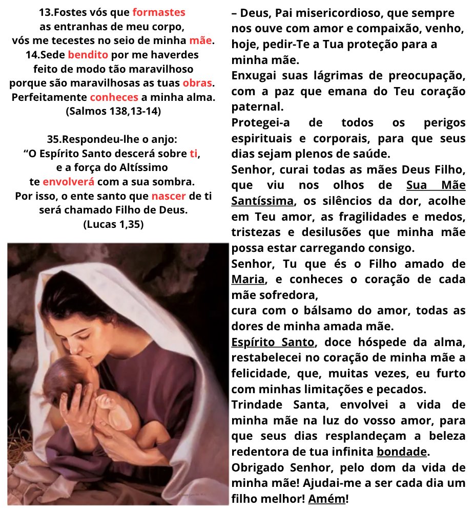 igorguitarist's tweet photo. Feliz Dia das Mães, que são todos os dias!

Que Deus abençoe, guarde e proteja a todas as Mães da Terra e da Eternidade, em Nome de Jesus, Maria e José, Amém.

✝️❤️‍🔥📖🌹📿 https://t.co/aoGePpKUel