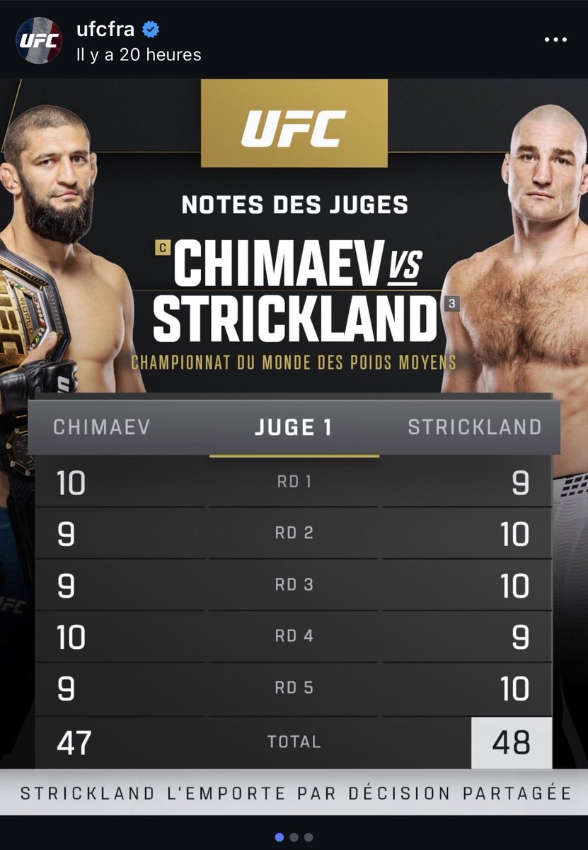 ElMalik_1's tweet photo. Statistiques du combat - Chimaev VS Strickland 🥊 https://t.co/GqSjLkAEQg