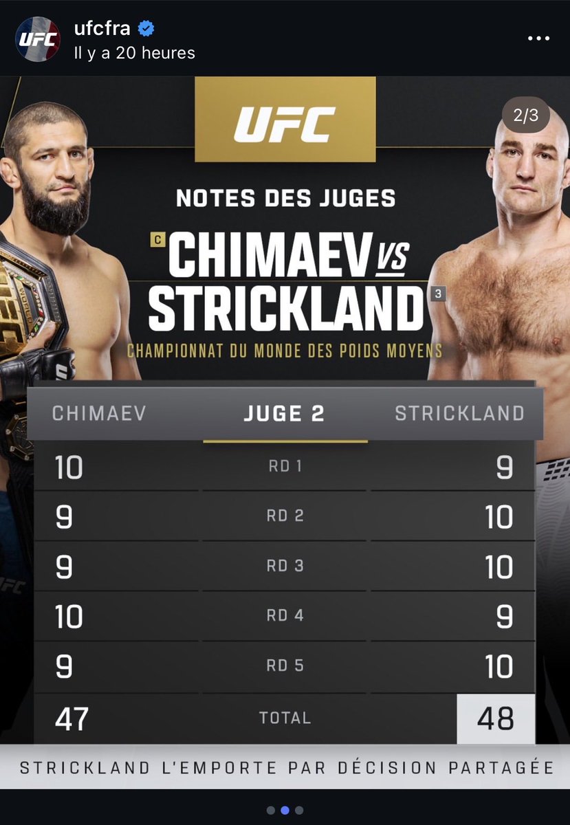 ElMalik_1's tweet photo. Statistiques du combat - Chimaev VS Strickland 🥊 https://t.co/GqSjLkAEQg