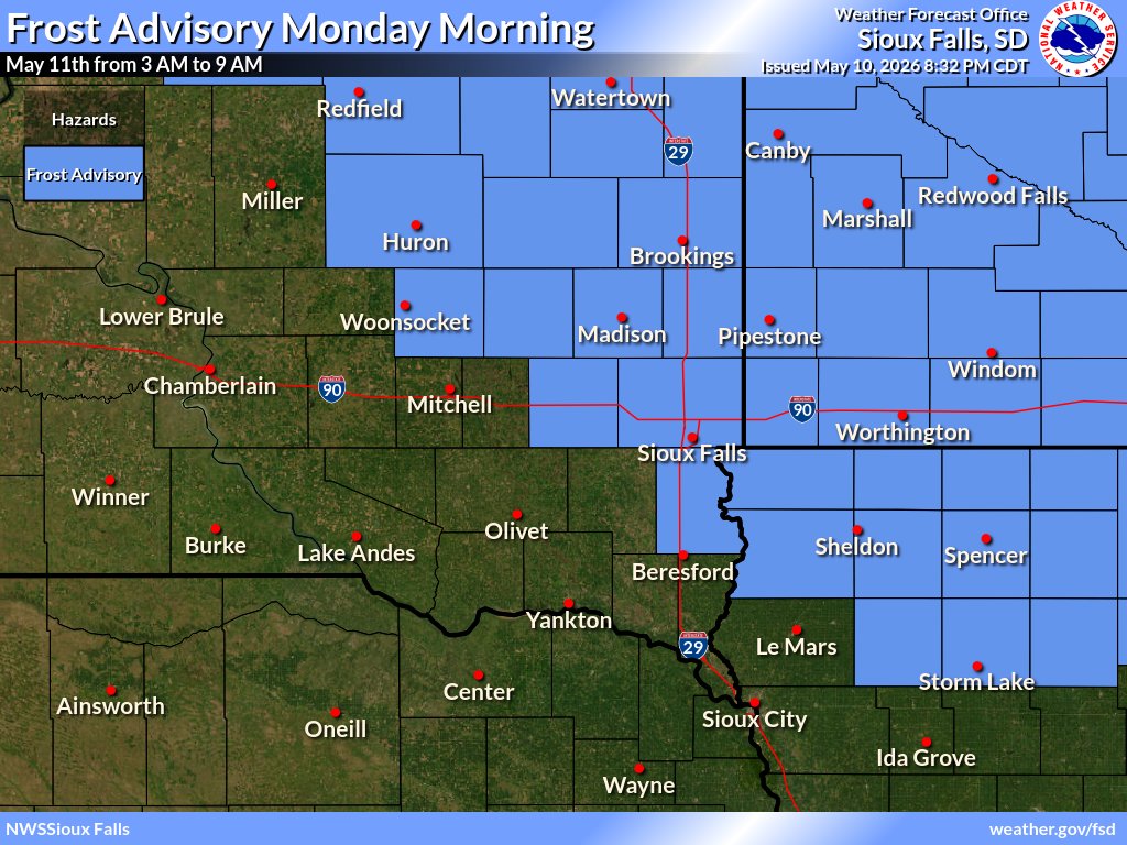Late Evening Update: the Frost Advisory has now been expanded to ...