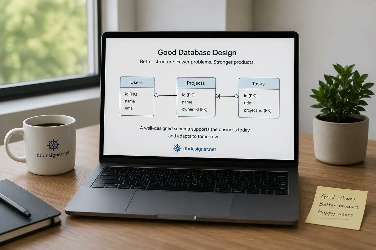 dbdsgnr's tweet photo. Bad database design rarely fails immediately.
It quietly turns into confusing product logic, fragile features, and messy business rules later.
Good schema design is really about modeling reality clearly — not just storing data.

https://t.co/TcPVNjixgq

#ERD #DataModeling https://t.co/zYd4ijQdSw