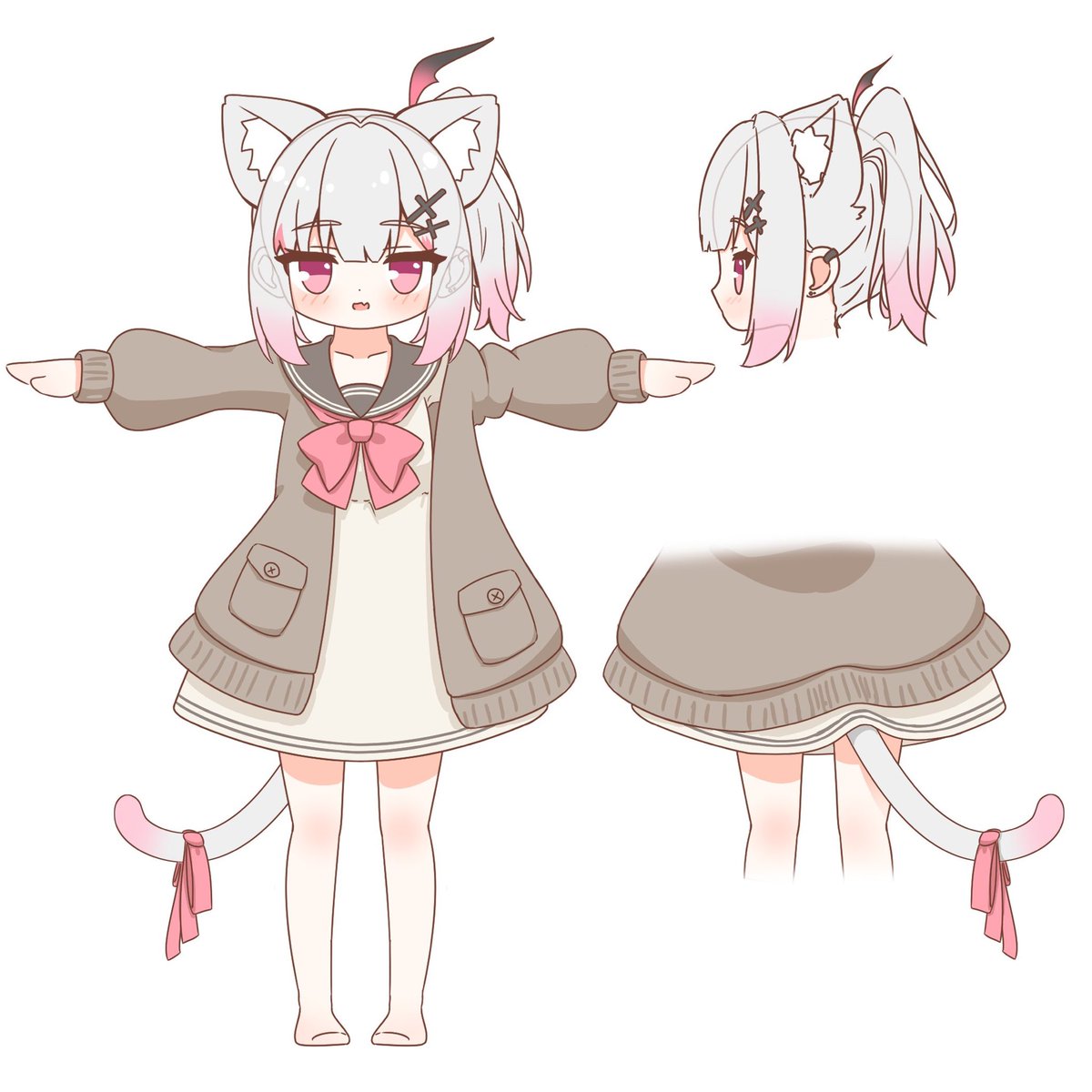 aorisu_vrc's tweet photo. 最近VRChat始めて、速攻アバター作り始めました！

VRCのプレイ時間:100時間
Blender経験:15時間
ですが頑張ります！

#VRChat 
#VRCアバター制作中 https://t.co/zsrVpQJfXB