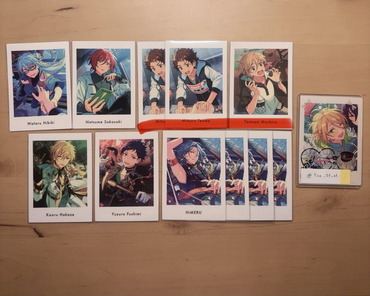 Yoa_03_26's tweet photo. 【交換】あんスタ あんさんぶるスターズ 10周年 10thぱしゃっつ 特典

譲→1〜3枚目

求→4枚目(Z順)>>画像外の藍良、創、なずな

※リットリンクあります。 https://t.co/9FvEK7TPWe