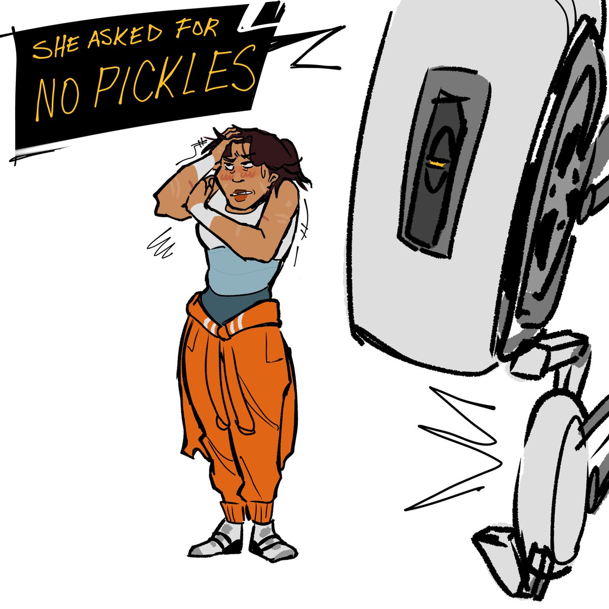 ToTop0llO's tweet photo. #GLaDOS #Chell #Portal2 #ChellDOS
She would totally do that just to annoy her https://t.co/LrxvH983kq