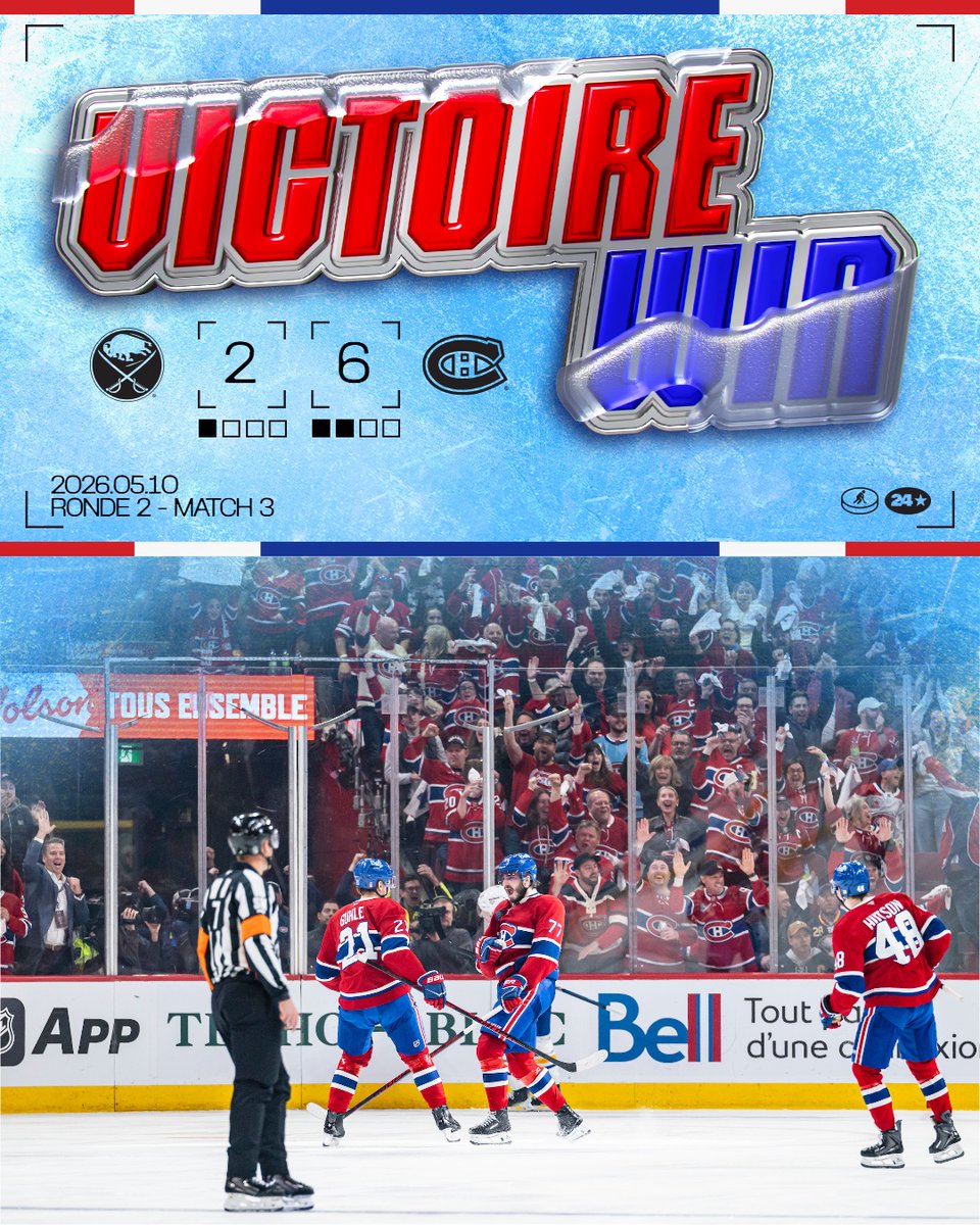 Le match 3 est à nous!

Game 3 is ours!

#GoHabsGo