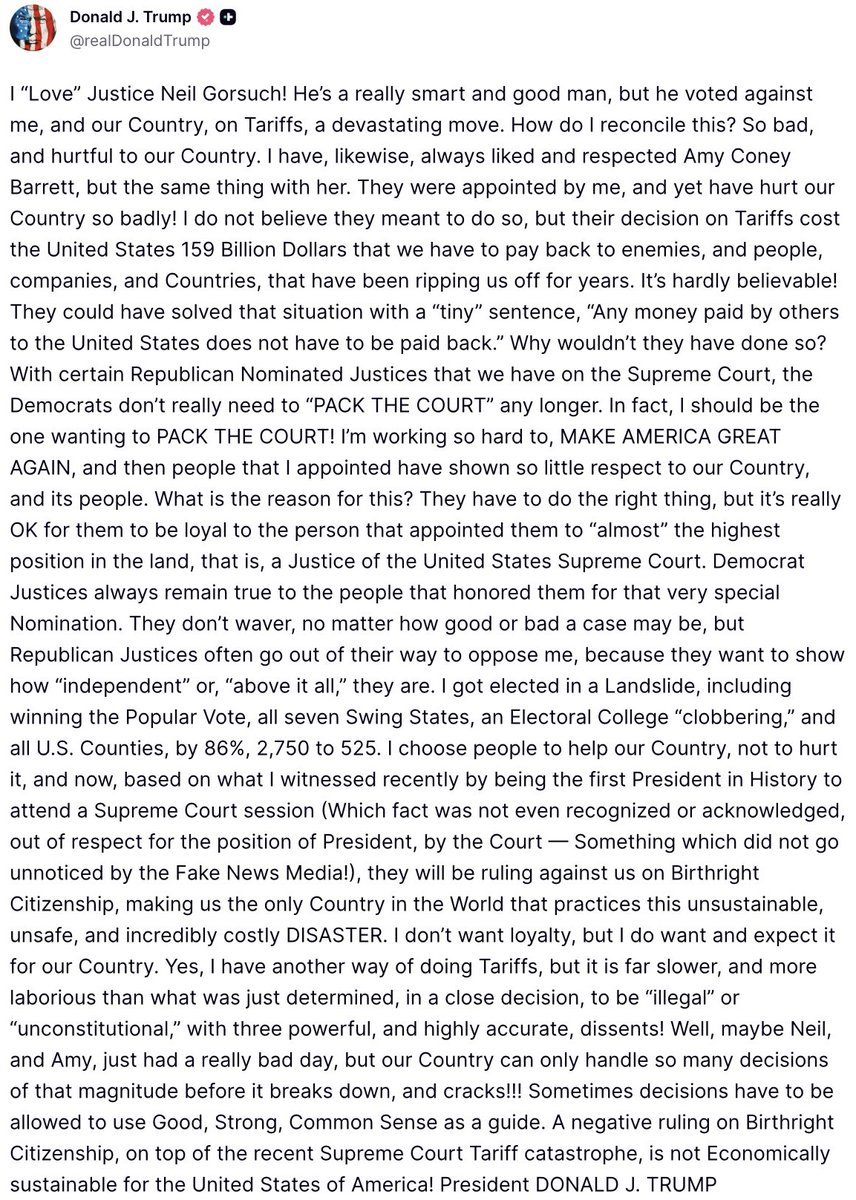 Donald J Trump Posts TruthSocial tweet media