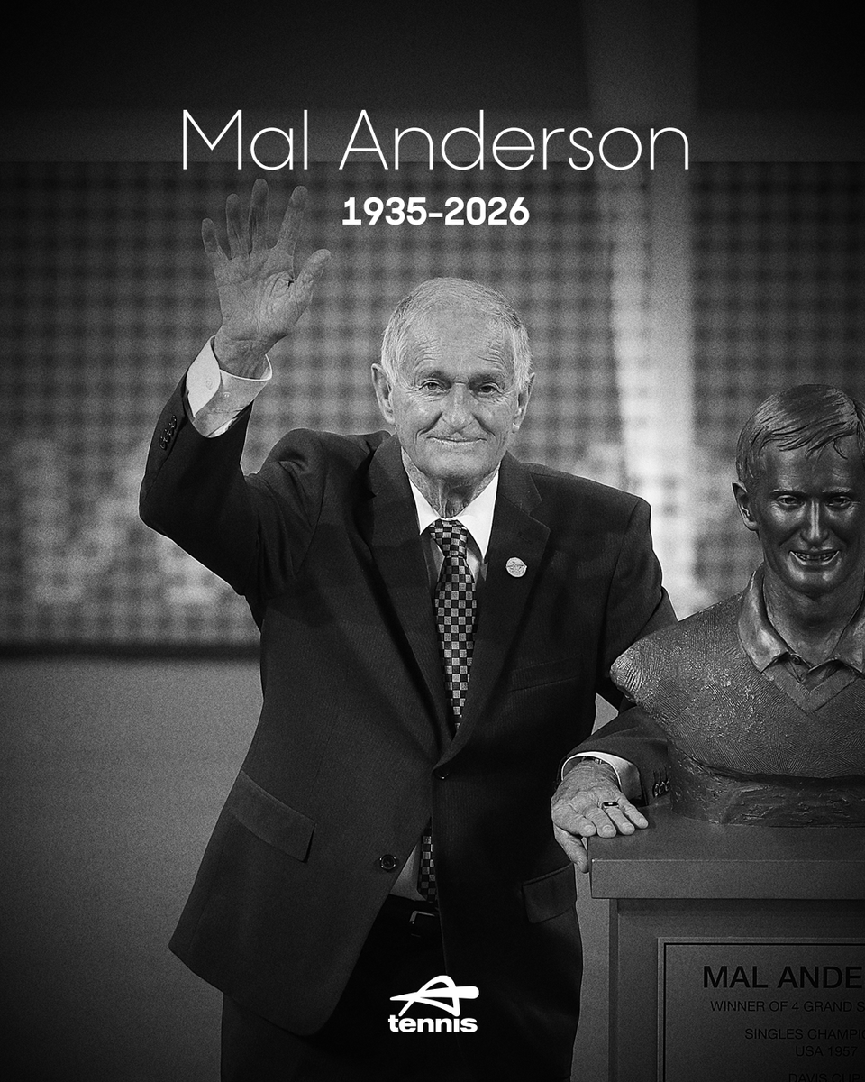 TennisAustralia's tweet photo. The first unseeded player to win the US Open, two-time Davis Cup champion and one of the greats of Australian tennis.
Vale Mal Anderson. https://t.co/O8pCDku1sL