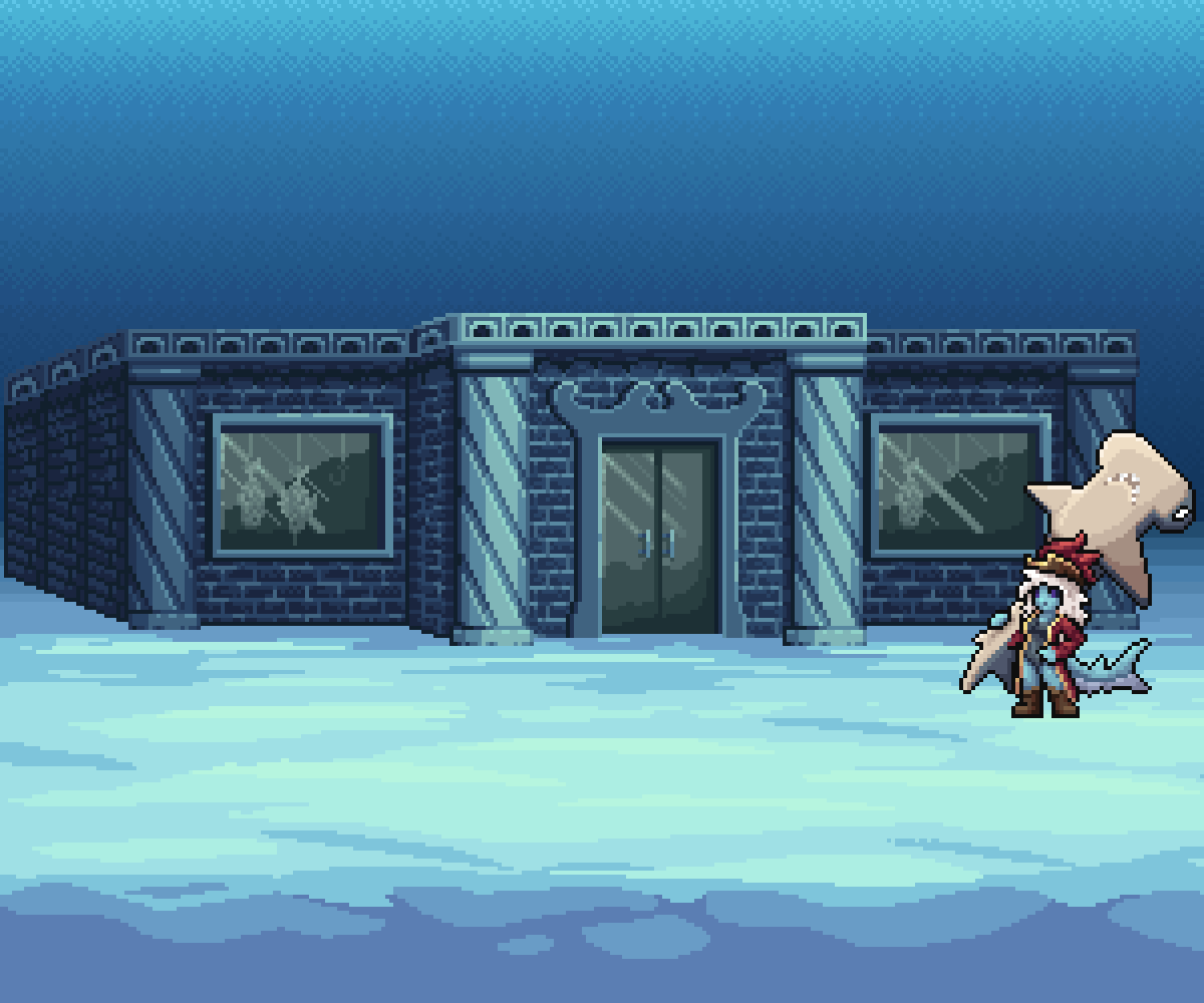 TheNarehate's tweet photo. After practicing with rocks, I moved on to making a building! I studied the style used in stage 5-1 of Metal Slug X. Little by little I’m improving, and I really liked how it turned out. Right now I’m making a few more buildings so it can start looking like an underwater city. ⚓️ https://t.co/VKKOLXzWo2