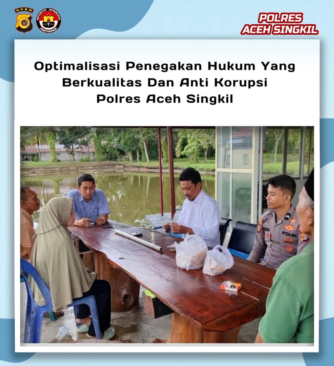 humasressingkil's tweet photo. Optimalisasi Penegakan Hukum yang Berkualitas dan Anti Korupsi Polres Aceh Singkil https://t.co/QjIrWg7Hat