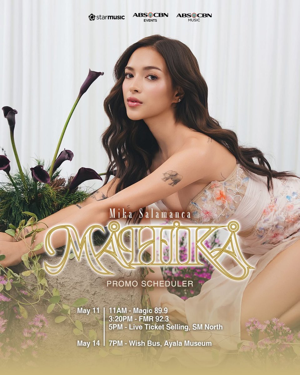 ABSCBNpr's tweet photo. Tara, san tayo next? 🤭

Catch Mika Salamanca this week in these shows as she gears up and teases her upcoming show, "Mahika"! 🧚‍♀️✨

🎟️ GET YOUR TICKETS TO MAHIKA HERE: https://t.co/ls4qBxh9yo

#Mahika #MikaSalamanca #ABSCBNEvents #StarMusicPH https://t.co/QiLgJxNJSB