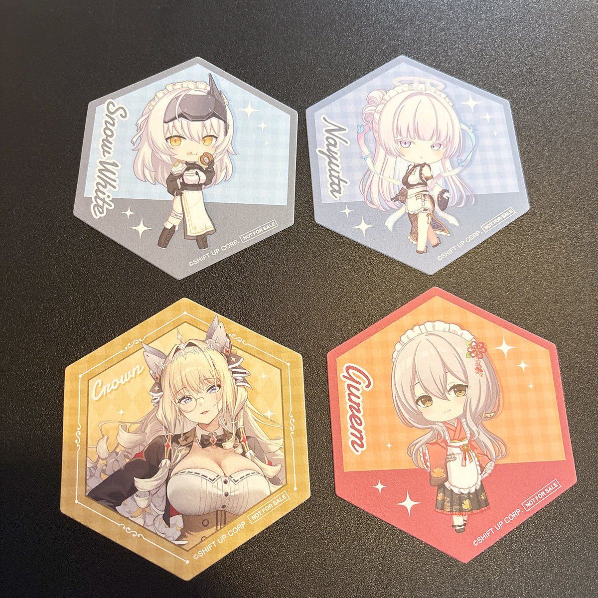 【交換】NIKKE and GALLERY コラボカフェ 第3弾　コースター

譲→スノーホワイト、ナユタ、クラウン、紅蓮
求→リバーレリオ(等身、SD)、ラピ(等身)

リバーレリオ含めた交換のみ募集してます。福岡(天神博多)手渡しだと嬉しいです。