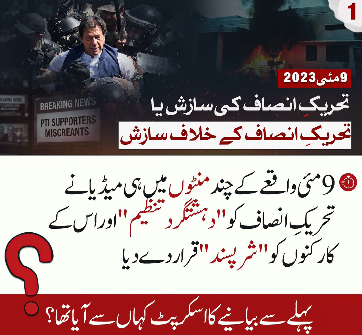 پہلے سے بیانیے کا اسکرپٹ کہاں سے آیا تھا؟

#مئی9_یوم_جبر