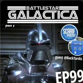 ScarifPodcast's tweet photo. Speaking of #BattlestarGalactica, we did a most wonderful talk about one of televisions best sci-fi shows back on EP99 with patron @BackTardis Look for it and listen if you're an OG Galactica fan and come back and tell us what you thought! #ByYourCommand https://t.co/tuSCPnphdG
