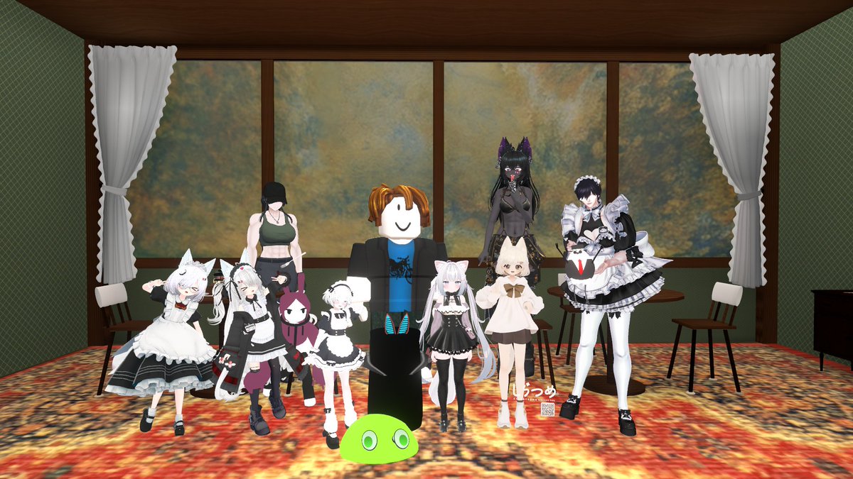 Kei2EX827's tweet photo. どの場所もとても楽しい時間でした！
いつもとは違う雰囲気で色々なメイドさんが見れて
拙者大変満足ですぞ！　
いつかまた紅茶が飲めるその日まで。マジ感謝
#ぶっ壊しバー
＃VRChat https://t.co/bszMqiEtuJ