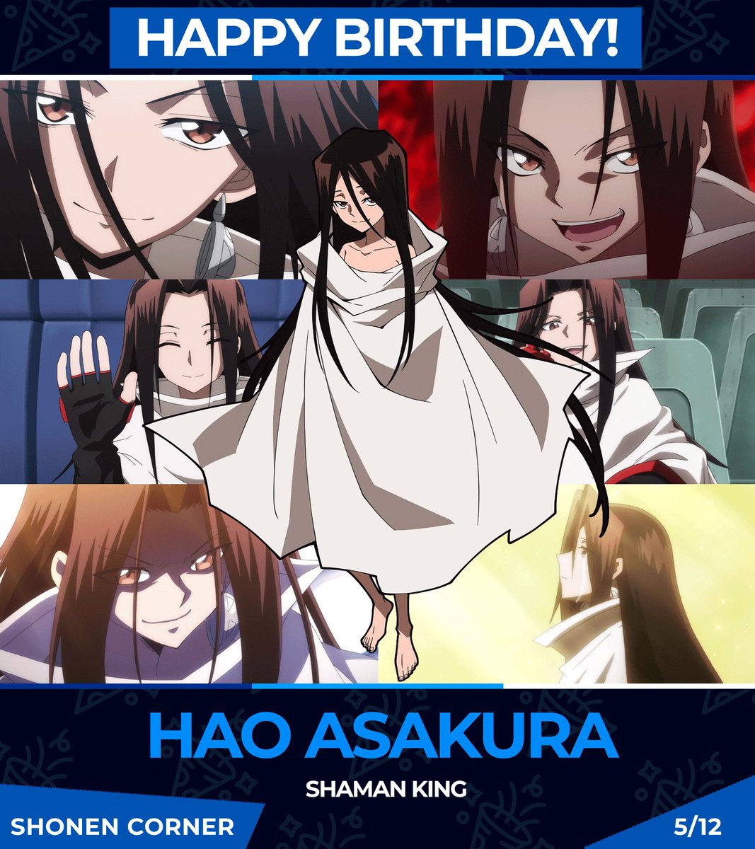 shounencorner's tweet photo. HAPPY BIRTHDAY to the carefree and lazy yet kind-hearted Yoh Asakura, and also to his ✨evil twin brother✨, Hao Asakura, who is the current Shaman King! 🎂🥳

Anime: Shaman King https://t.co/hRe3lClqVh