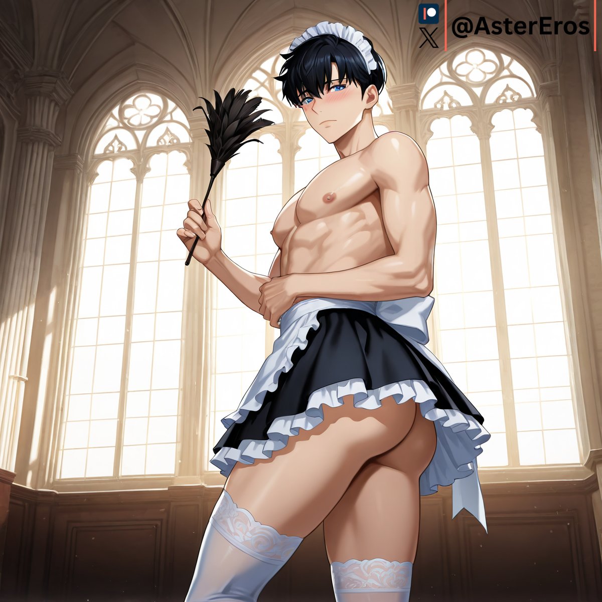AsterEros's tweet photo. a perfect maid 🥰🤤
 
#SungJinWoo #sololeveling #chudai #AIBL部 #AIArt #yaoi #nsfwtwtًً https://t.co/CXrY4o8RB2
