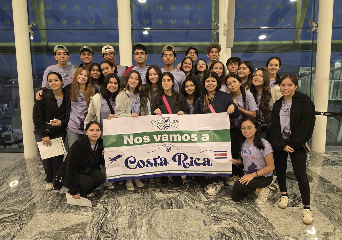 ColCampoverde's tweet photo. ✈️🌎 ¡La aventura ya comenzó!

Nuestros alumnos de Campus Colima ya se encuentran en Guadalajara, listos para abordar el vuelo que los llevará a San José, Costa Rica 🇨🇷

Como parte de su gira, participarán en actividades culturales en el Berkeley Academy. https://t.co/Bg5LhzxjkO