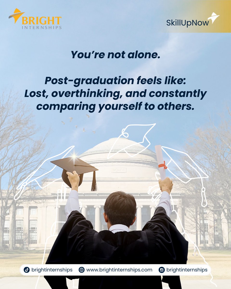 BrightInterns's tweet photo. Just graduated... now what? 👀🎓 https://t.co/eJCJOmaBm1